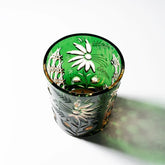 Edo Kiriko Handcraftld Blossed Lead-Free Emeraom Cal Whiskey Glass-230ML