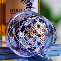 ClayWhispers Handcrafted Violet Kohana Blossom Glass With Wooden Box