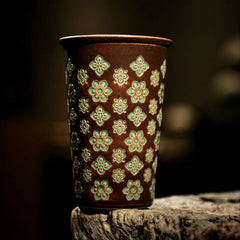 Ang-Inspired Baoxiang Flower Handmade Cup – Large Cola & Coffee Mug