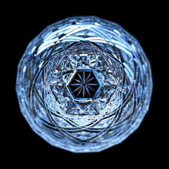 Edo Kiriko Handcrafted Hana Blossom Glass