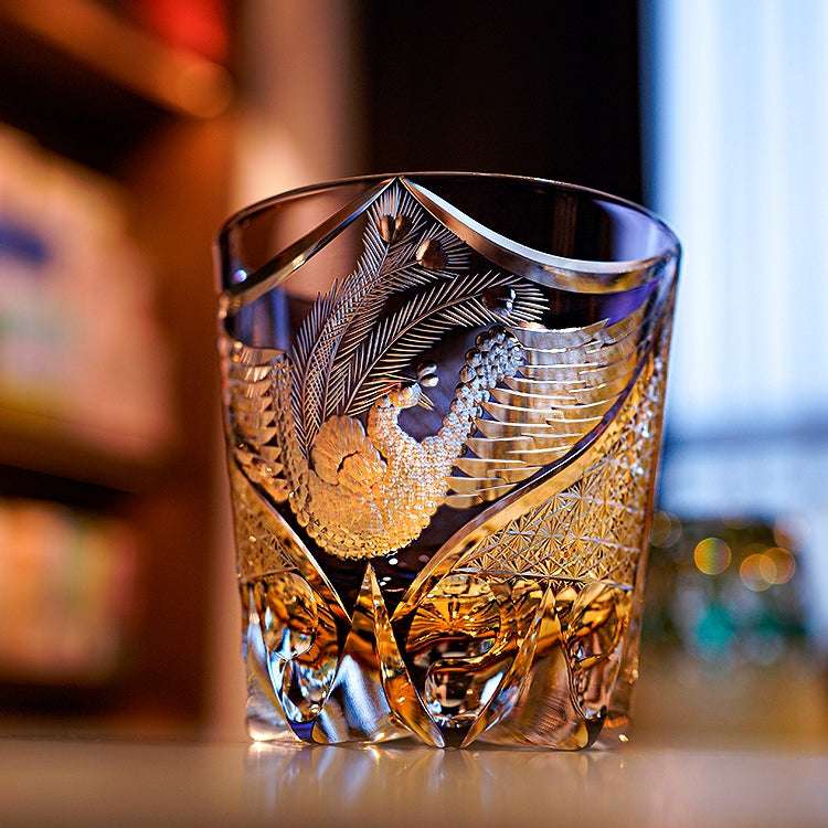 ClayWhispers Handcrafted Dancing Phoenix Whisky Glass With Wooden Box