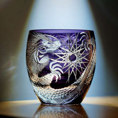 ClayWhispers Handcrafted Majestic Dragon Whisky Glass With Wooden Box