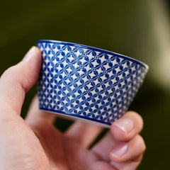 "Qiyuan" Handcrafted Underglaze Carved Peony Porcelain Cup – 110ml