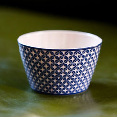 "Qiyuan" Handcrafted Underglaze Carved Peony Porcelain Cup – 110ml