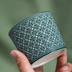 "Four Seasons Return" Under-glaze Floral Handcrafted Cup (220ML)