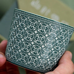 "Four Seasons Return" Under-glaze Floral Handcrafted Cup (220ML)