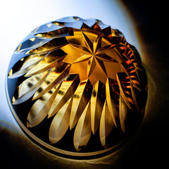 Edo Kiriko Handcrafted Lotus Glass