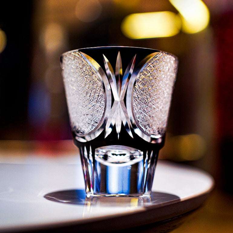 ClayWhispers Handcrafted Spade Serenity Whisky Glass With Wooden Box