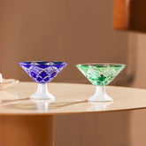 Edo Kiriko Handcrafted Kohaku Sake Glass Collection