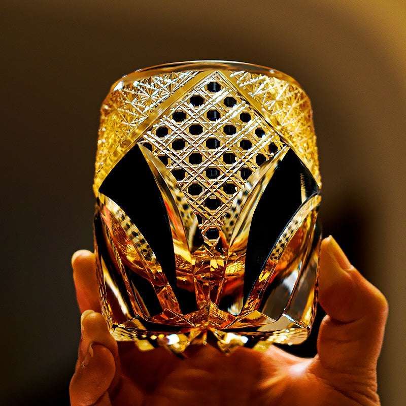 ClayWhispers Handcrafted Imperial Dark Knight Whisky Glass With Wooden Box