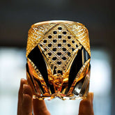 ClayWhispers Handcrafted Imperial Dark Knight Whisky Glass With Wooden Box