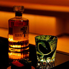 Claywhispers Handcrafted Green Serpent Whisky Glass With Wooden Box
