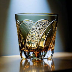 ClayWhispers Handcrafted Shadow Luminary Whisky Glass With Wooden Box