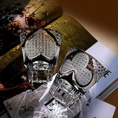 ClayWhispers Handcrafted Spade Serenity Whisky Glass With Wooden Box