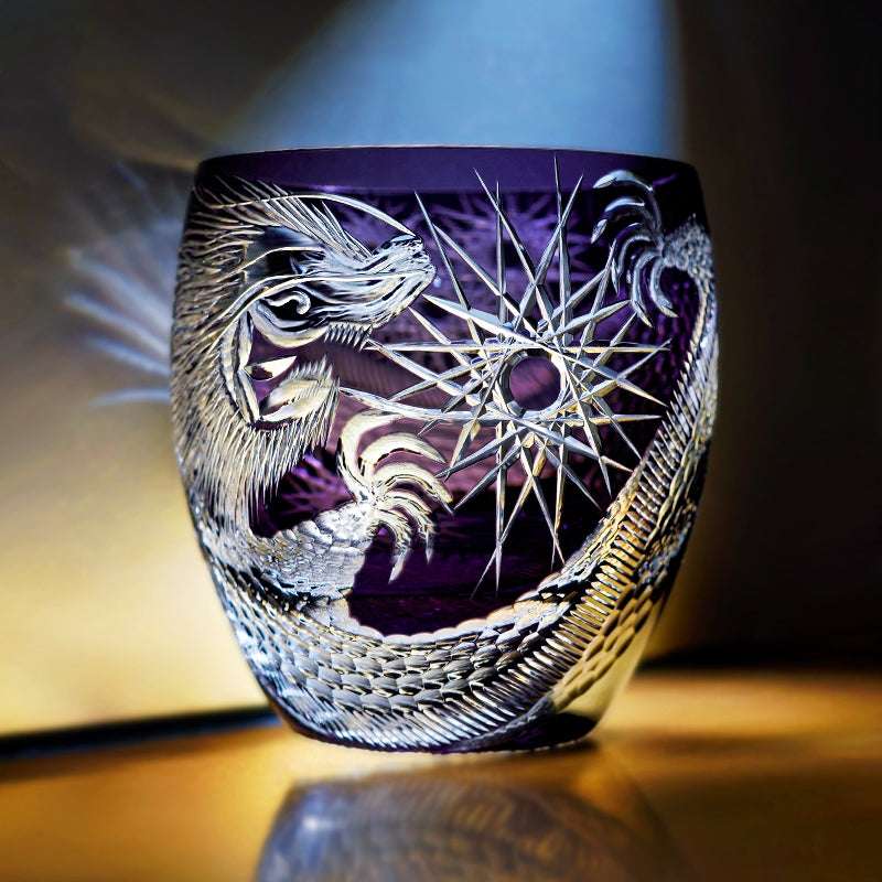 ClayWhispers Handcrafted Majestic Dragon Whisky Glass With Wooden Box