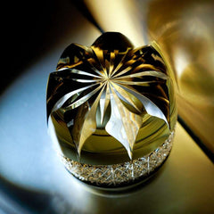 ClayWhispers Handcrafted Obsidian Lightning Whisky Glass With Wooden Box