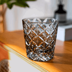 ClayWhispers Handcrafted Asanoha Star Whisky Glass With Wooden Box