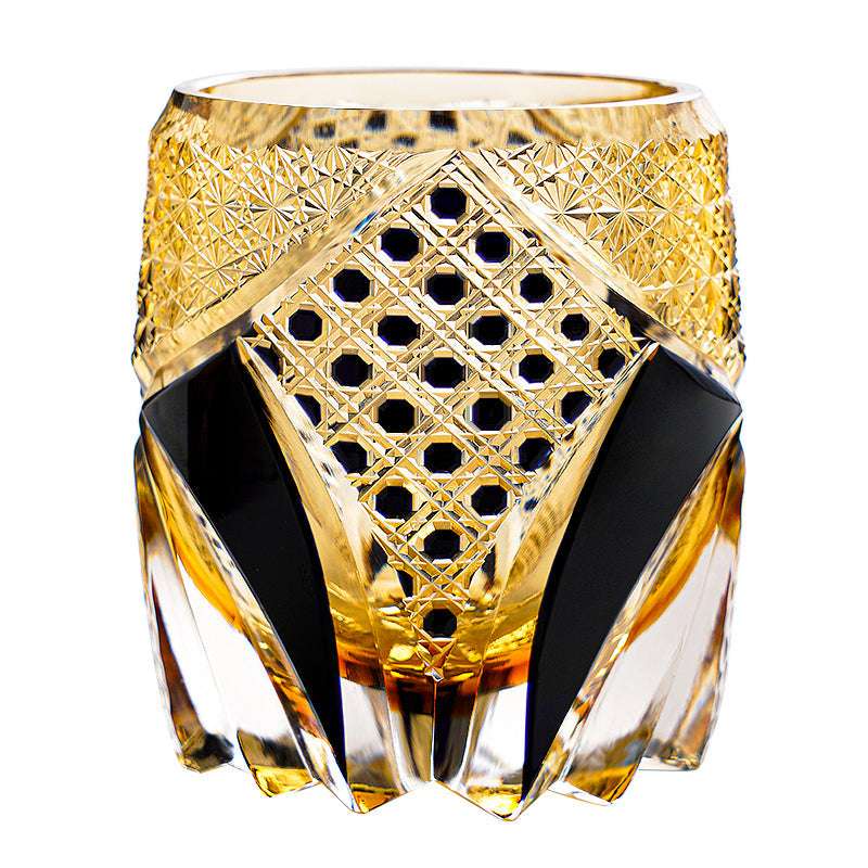 ClayWhispers Handcrafted Imperial Dark Knight Whisky Glass With Wooden Box