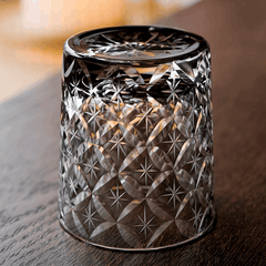 ClayWhispers Handcrafted Asanoha Star Whisky Glass With Wooden Box