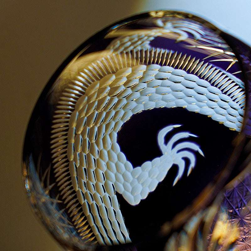 ClayWhispers Handcrafted Majestic Dragon Whisky Glass With Wooden Box