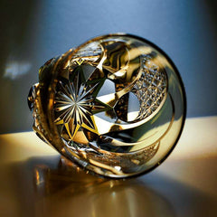 ClayWhispers Handcrafted Shadow Luminary Whisky Glass With Wooden Box