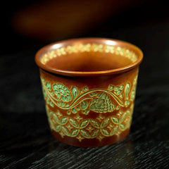 Handmade Tang Dynasty Baoxiang Floral Coffee Cup Set – Ceramic Gift Set