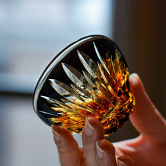 Edo Kiriko Handcrafted Lotus Glass