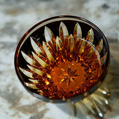 Edo Kiriko Handcrafted Lotus Glass