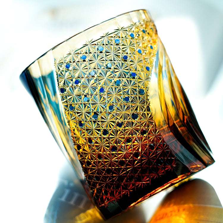 ClayWhispers Handcrafted Raijin Whisky Glass With Wooden Box