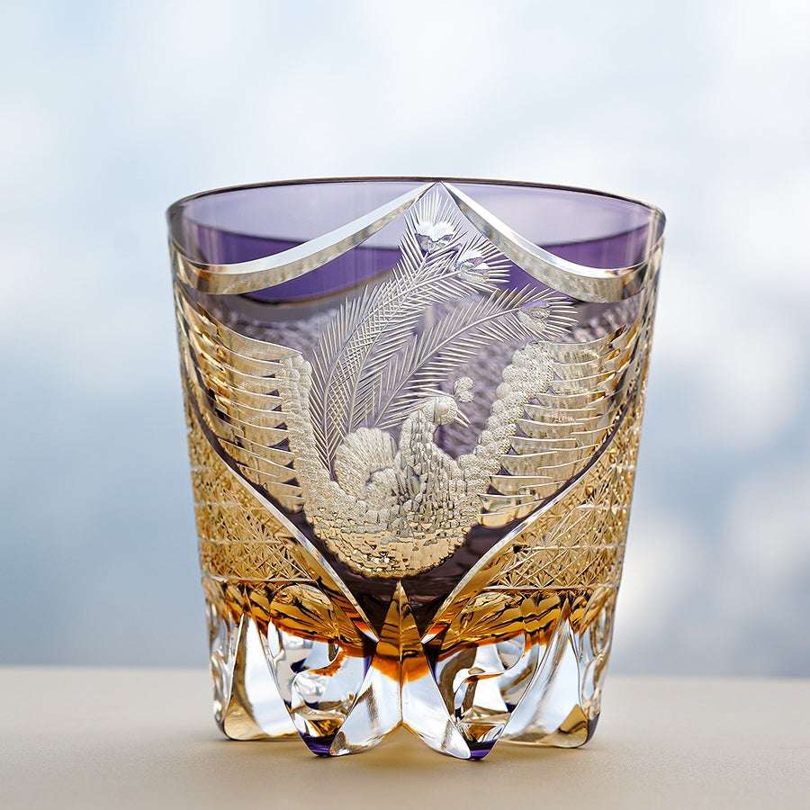 ClayWhispers Handcrafted Dancing Phoenix Whisky Glass With Wooden Box