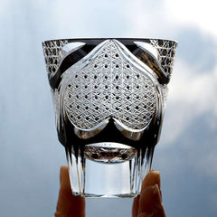 ClayWhispers Handcrafted Spade Serenity Whisky Glass With Wooden Box