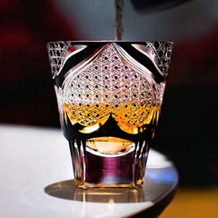 ClayWhispers Handcrafted Spade Serenity Whisky Glass With Wooden Box