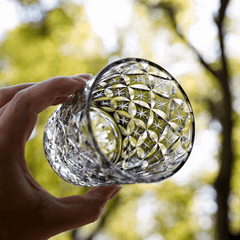 ClayWhispers Handcrafted Asanoha Star Whisky Glass With Wooden Box