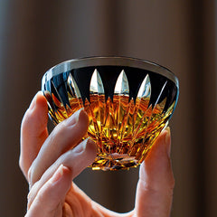 Edo Kiriko Handcrafted Lotus Glass