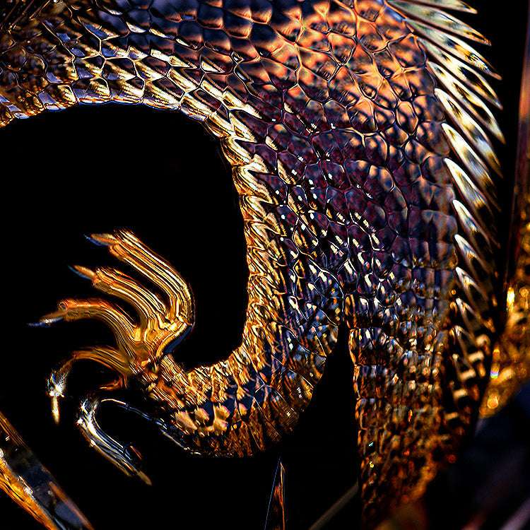 ClayWhispers Handcrafted Soaring Dragon Whisky Glass With Wooden Box