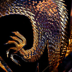 ClayWhispers Handcrafted Soaring Dragon Whisky Glass With Wooden Box