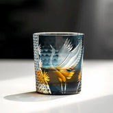Edo Kiriko Handcrafted Soaring Crane Whisky Glass