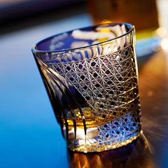 Edo Kiriko Handcrafted Murasaki Tora Whisky Glass