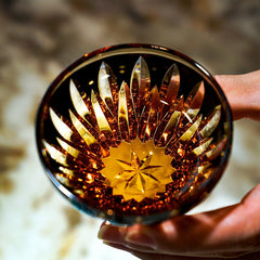 Edo Kiriko Handcrafted Lotus Glass