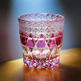 ClayWhispers Handcrafted Rose Fluorite Whisky Glass With Wooden Box