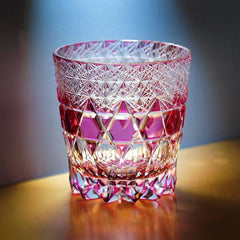 ClayWhispers Handcrafted Rose Fluorite Whisky Glass With Wooden Box
