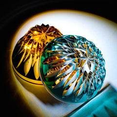 Edo Kiriko Handcrafted Lotus Glass