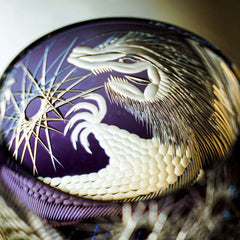 ClayWhispers Handcrafted Majestic Dragon Whisky Glass With Wooden Box