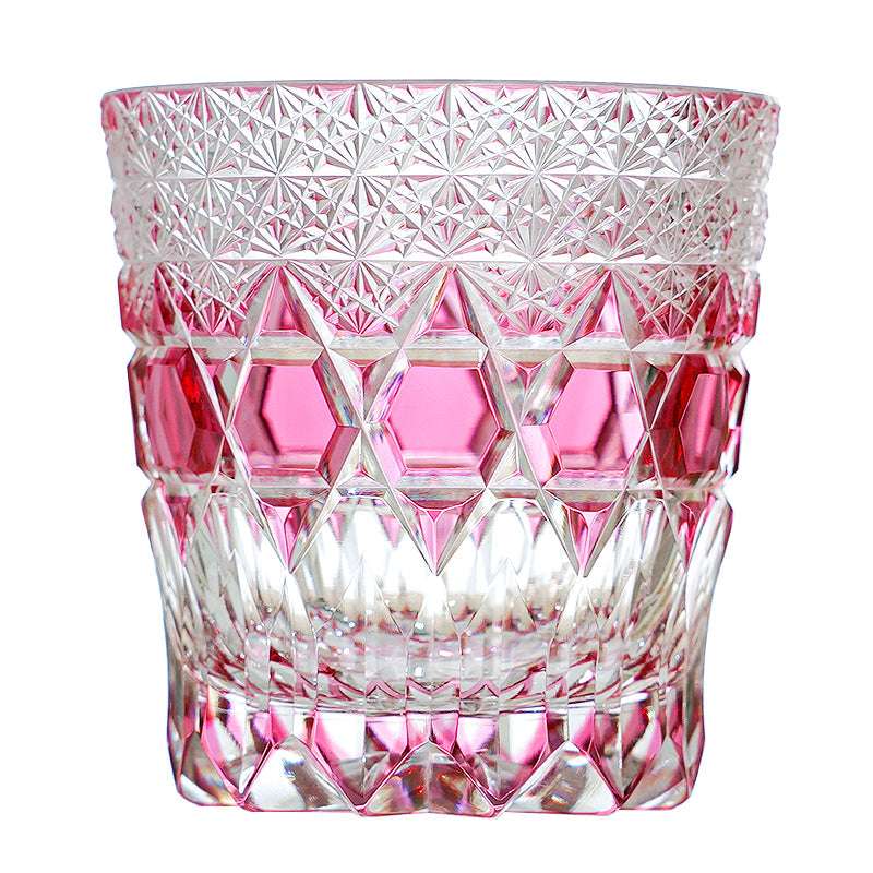 ClayWhispers Handcrafted Rose Fluorite Whisky Glass With Wooden Box