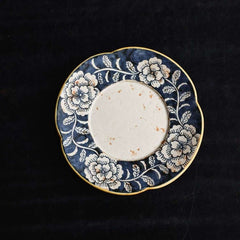 Hand-painted Retro Chinese Blue & White Coffee Cup - Artisan Crafted