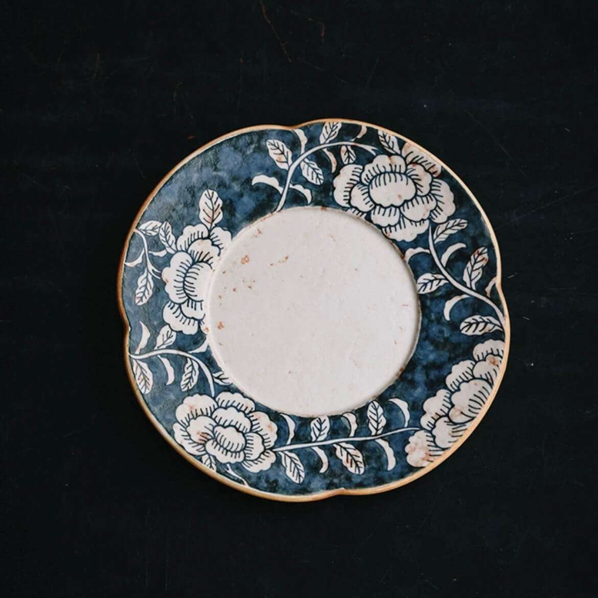 Hand-painted Retro Chinese Blue & White Coffee Cup - Artisan Crafted