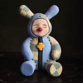 Whimsical Clown Ceramic Decor - Handcrafted Tabletop Sculpture, Unique Home Gift & Funny Desk Art"