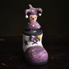 Whimsical Clown Ceramic Decor - Handcrafted Tabletop Sculpture, Unique Home Gift & Funny Desk Art"