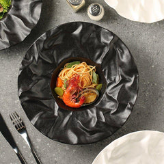 Ceramic Crumble Serving Plates Set Of Two