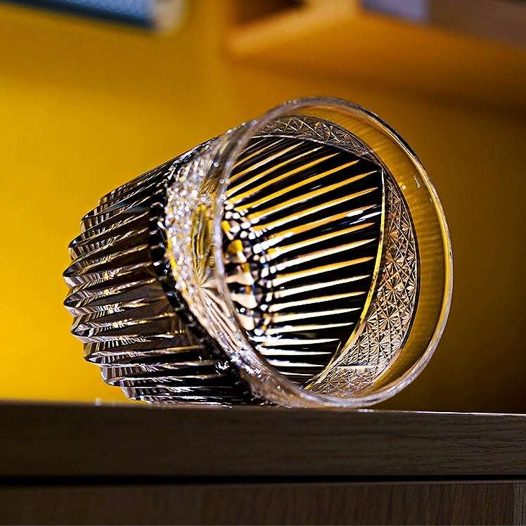 ClayWhispers Handcrafted Karmic Whisky Glass With Wooden Box